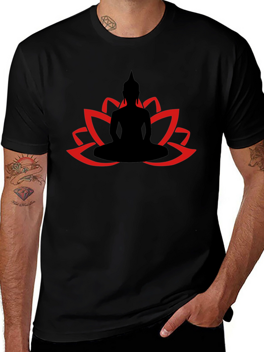 Buddha Lotus Graphic Tee - Relaxed Fit Cotton T-Shirt
