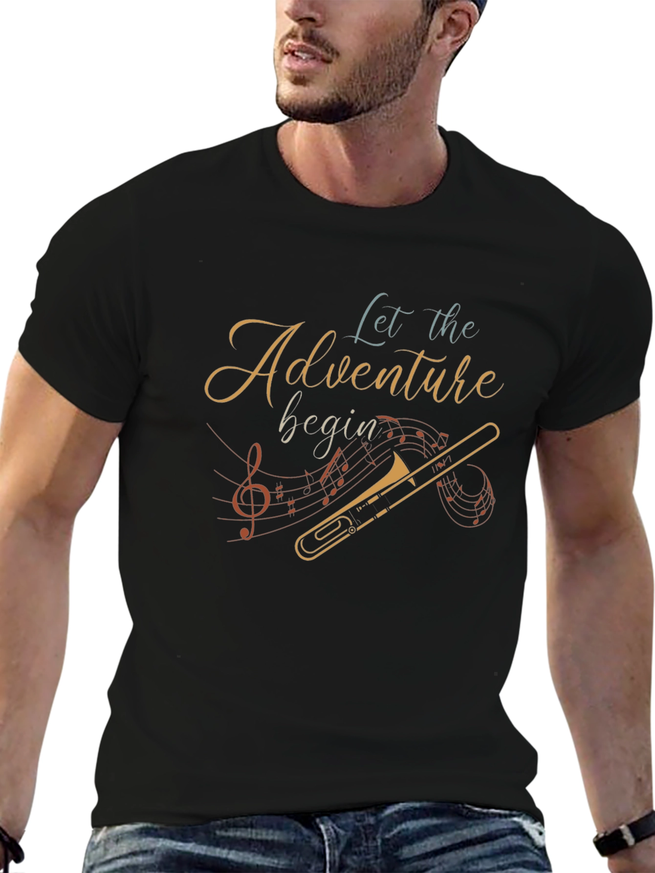 Adventure Begins T-Shirt - Music Lovers Tee