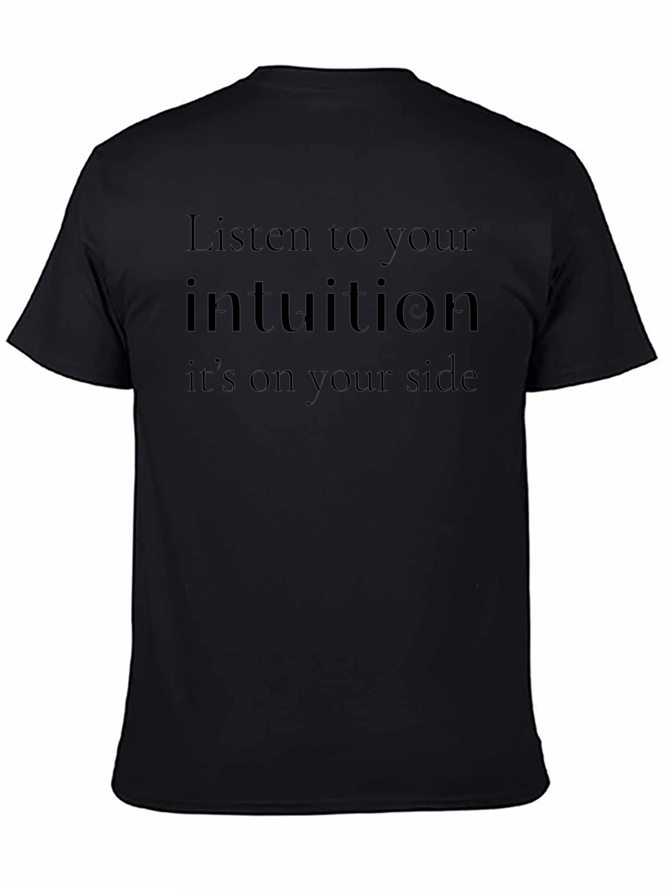 Intuition Message Black T-Shirt