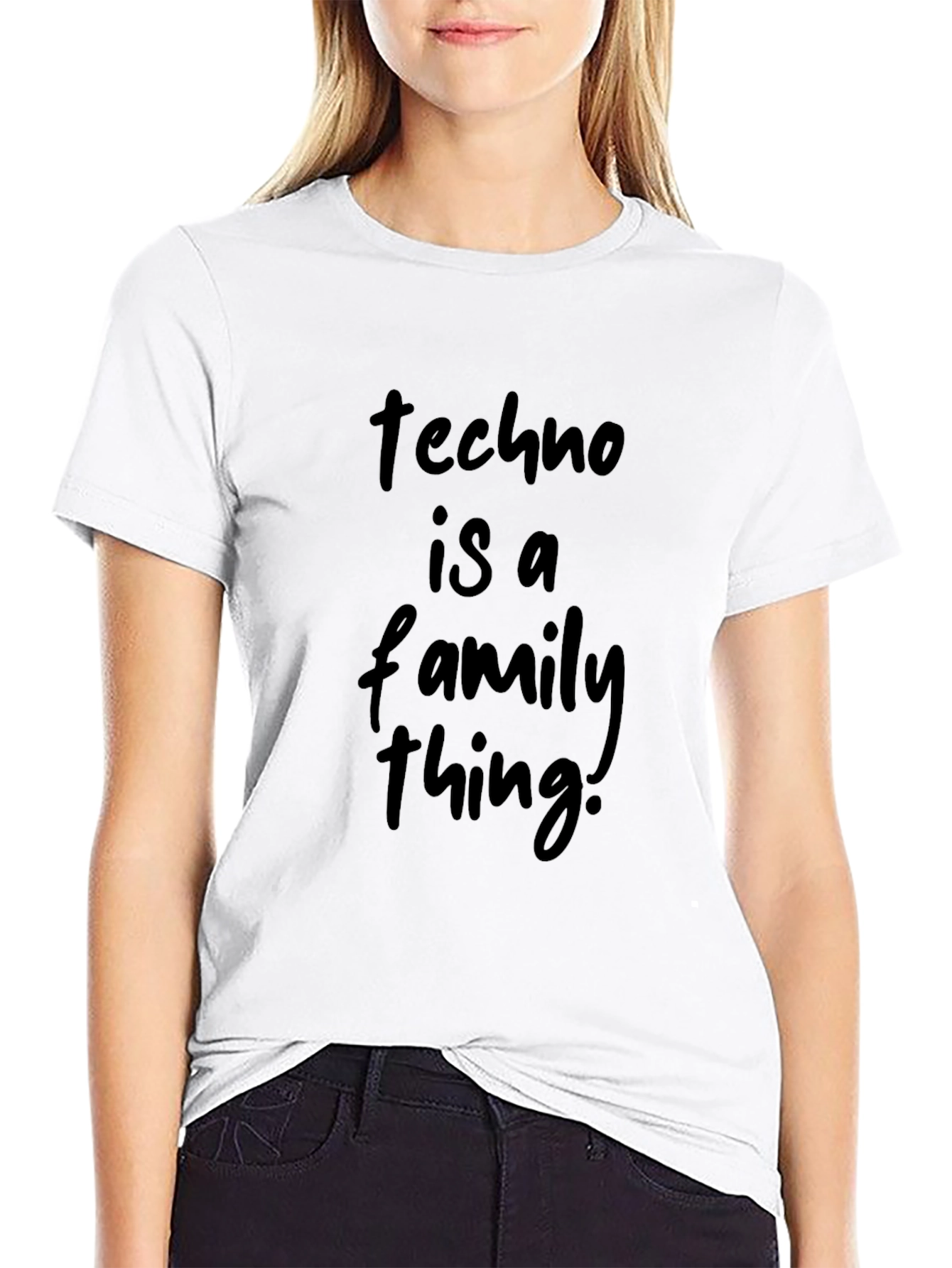 Techno Is A Family Thing Black Tee