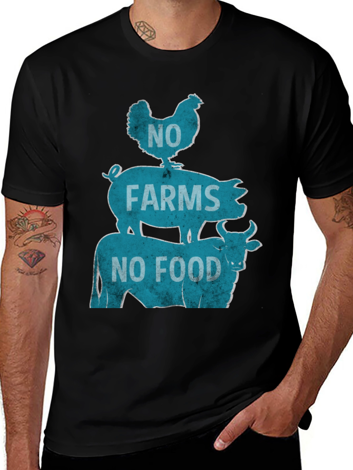 No Farms No Food Graphic Tee
