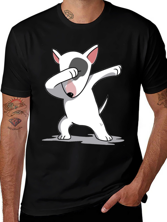 Dabbing Bull Terrier Black T-Shirt