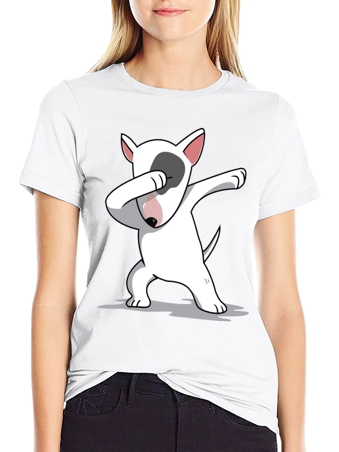Dabbing Bull Terrier Black T-Shirt