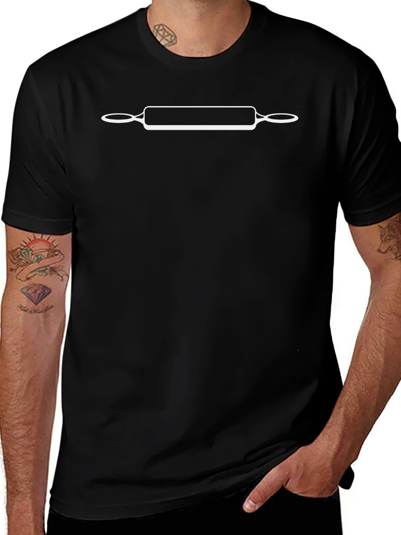 Rolling Pin Graphic Black T-Shirt