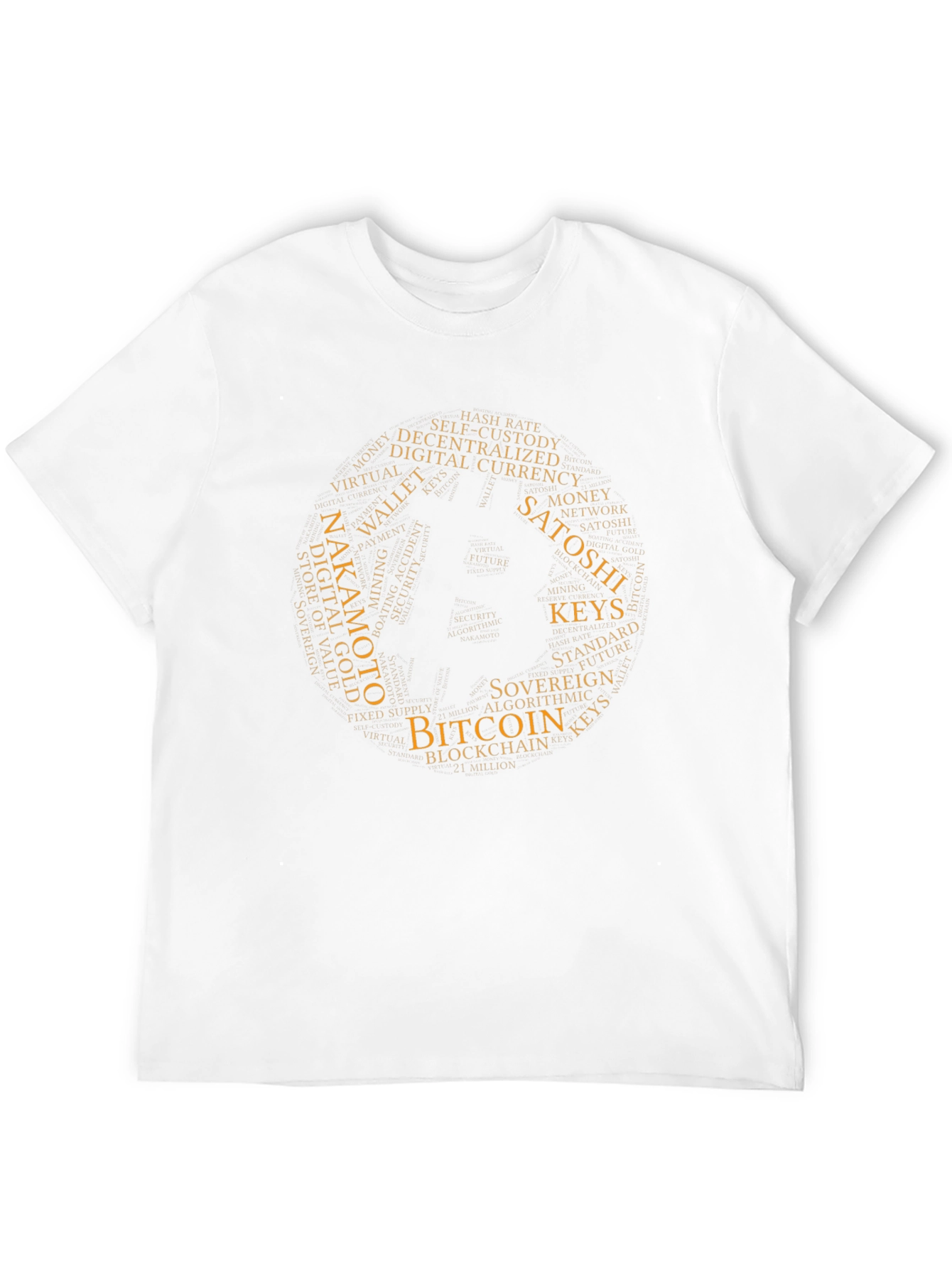 Bitcoin Word Cloud T-Shirt - Crypto Tee