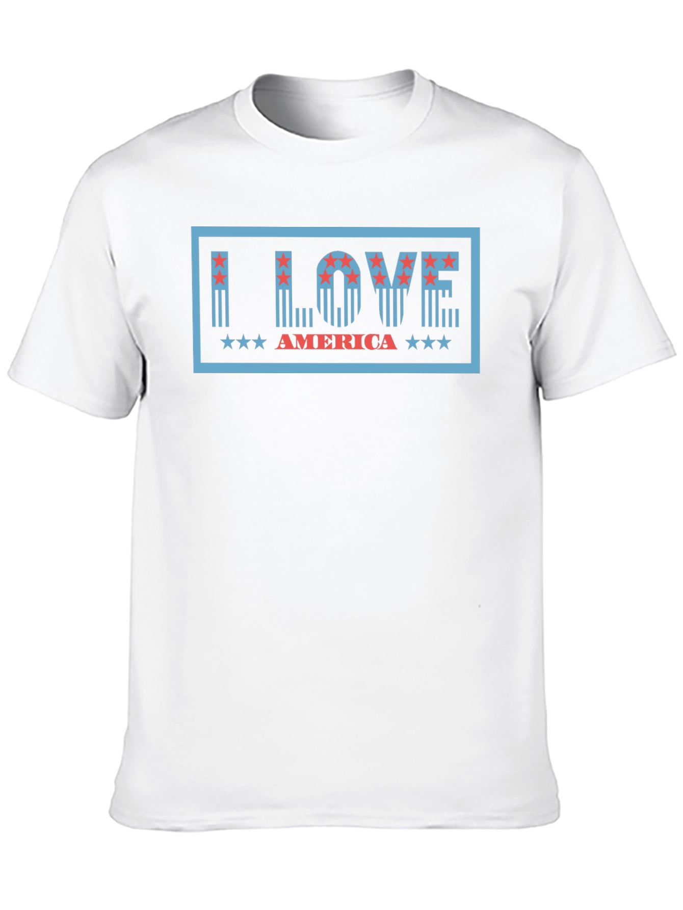 I Love America Graphic Tee - Patriotic Design