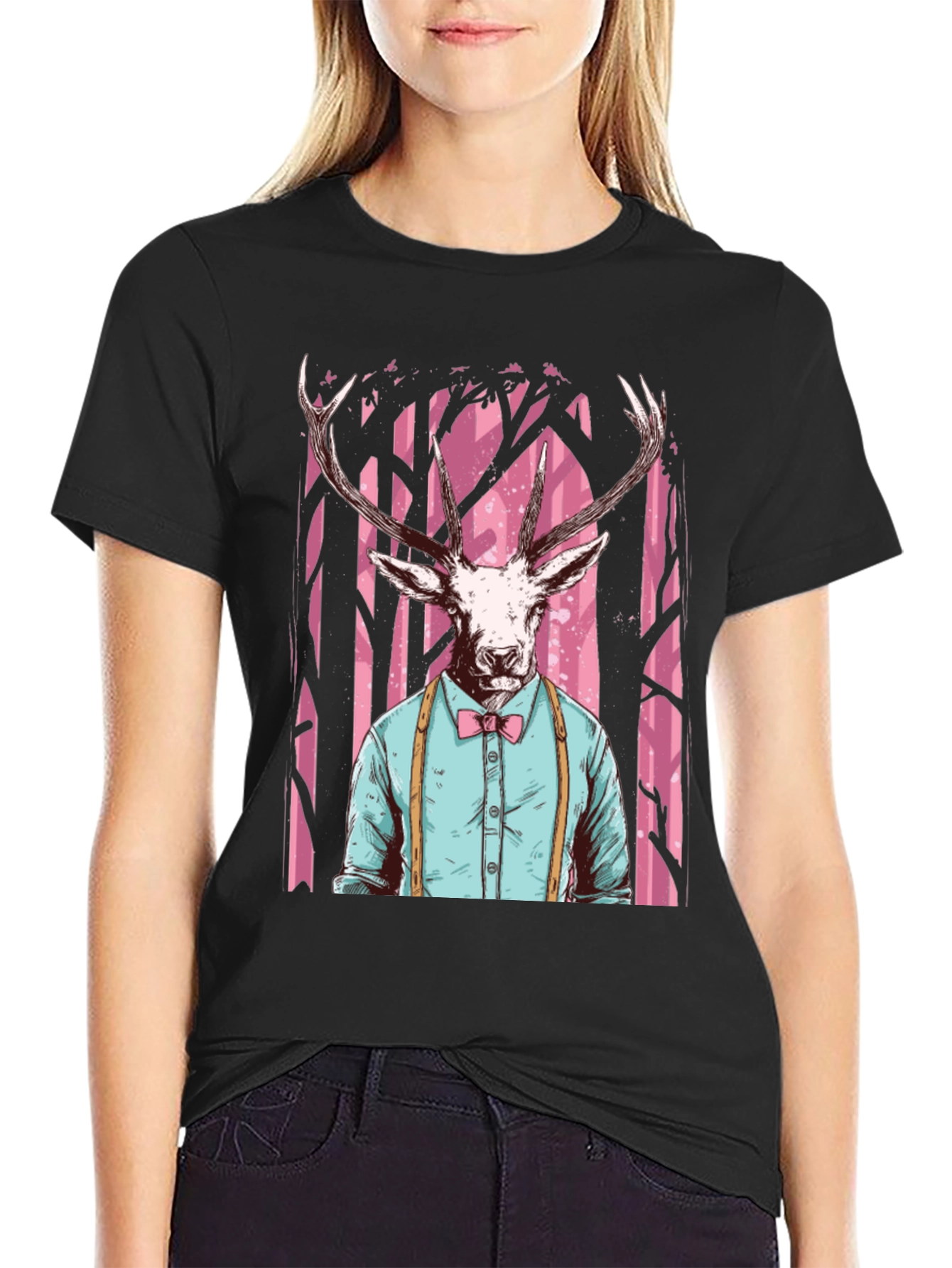 Deer in Suit T-Shirt - Unique Graphic Tee