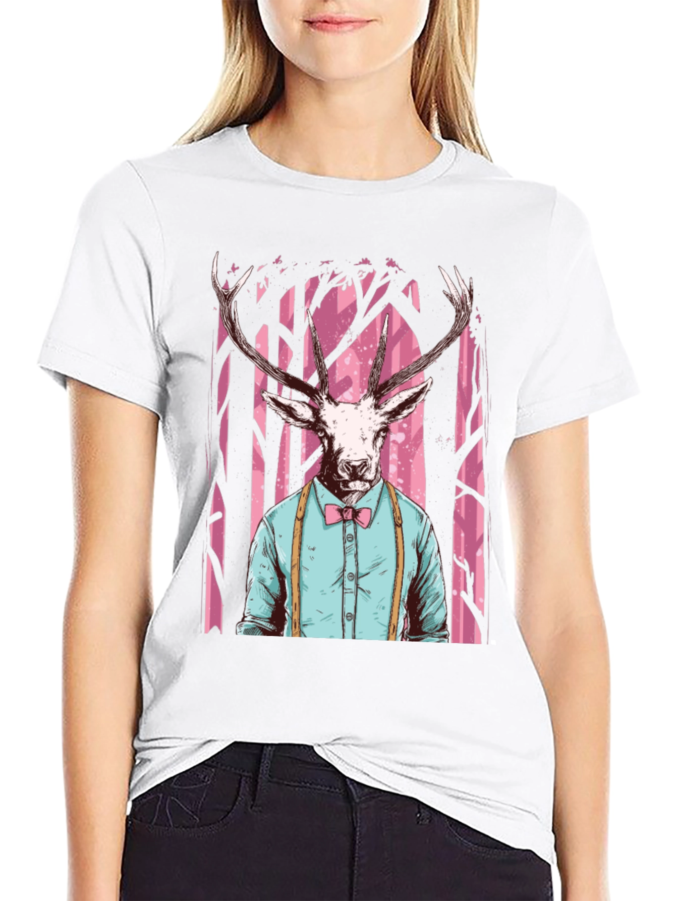 Deer in Suit T-Shirt - Unique Graphic Tee