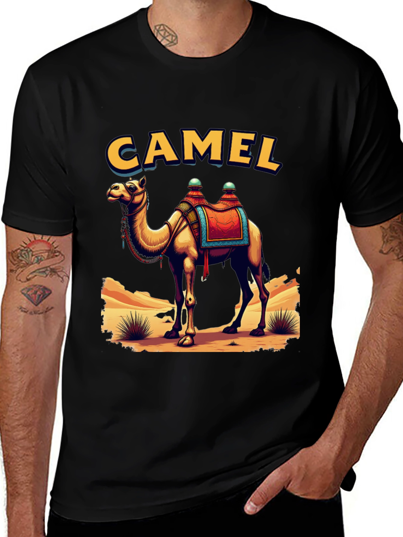 Camel Graphic Tee - Desert Adventure T-Shirt