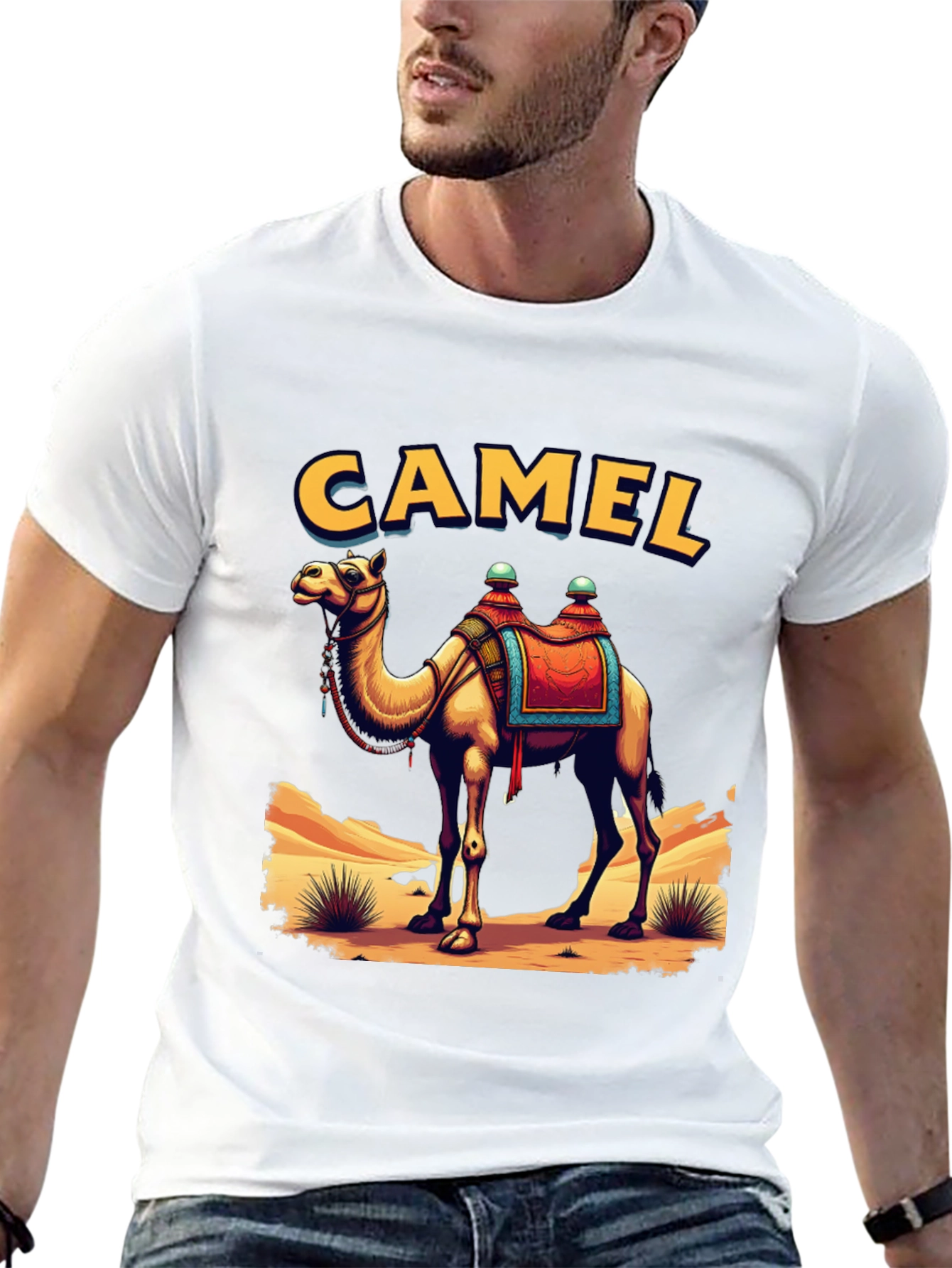 Camel Graphic Tee - Desert Adventure T-Shirt