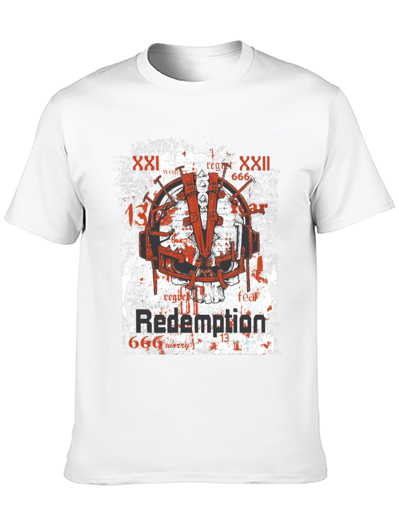 Redemption Graphic Print T-Shirt Grunge Style