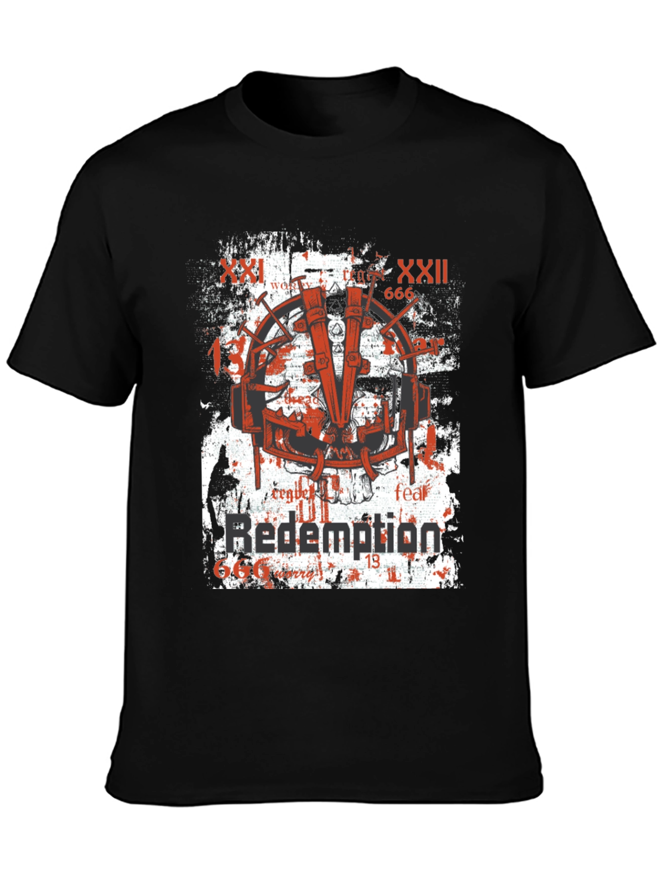 Redemption Graphic Print T-Shirt Grunge Style