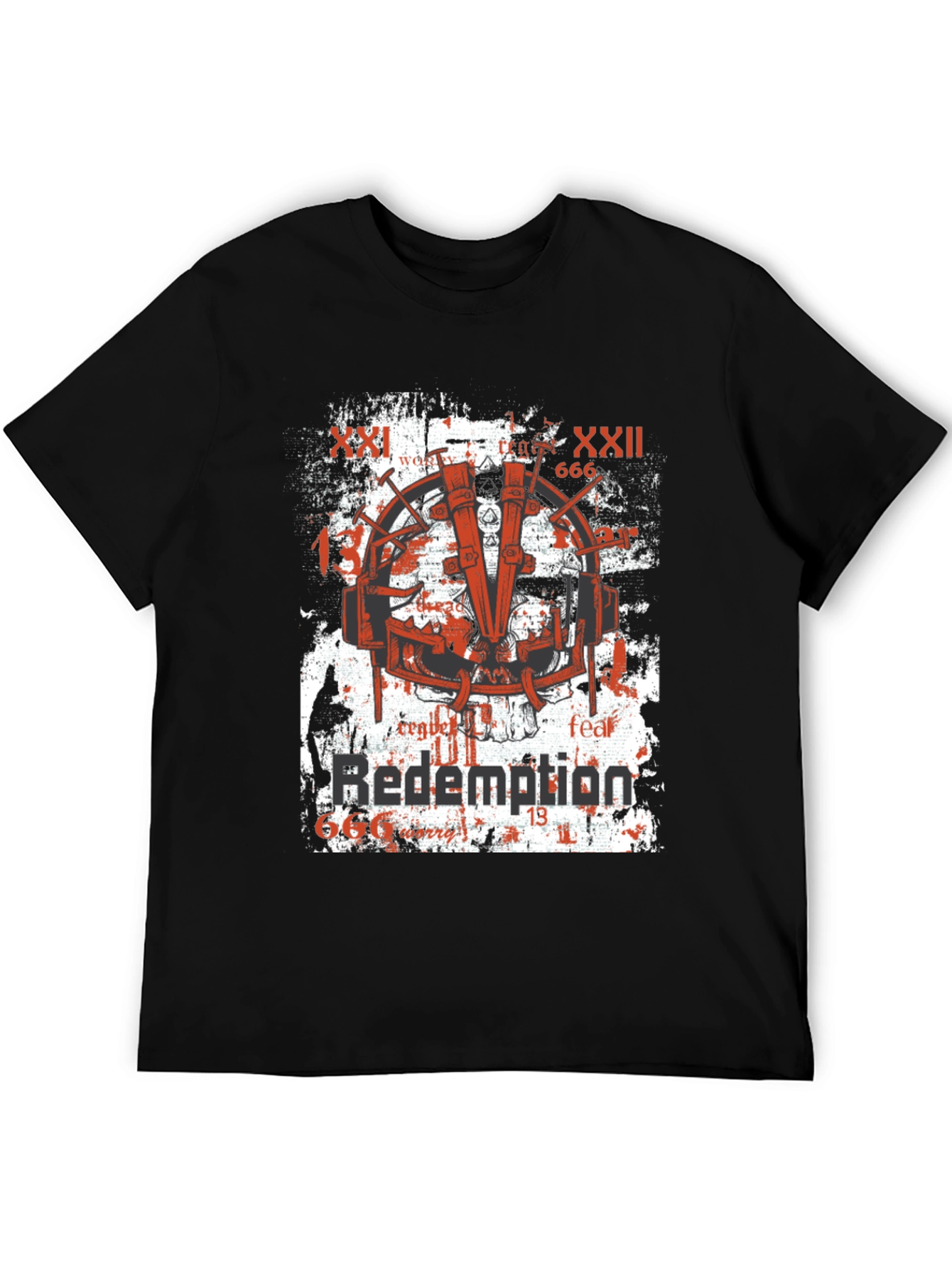Redemption Graphic Print T-Shirt Grunge Style