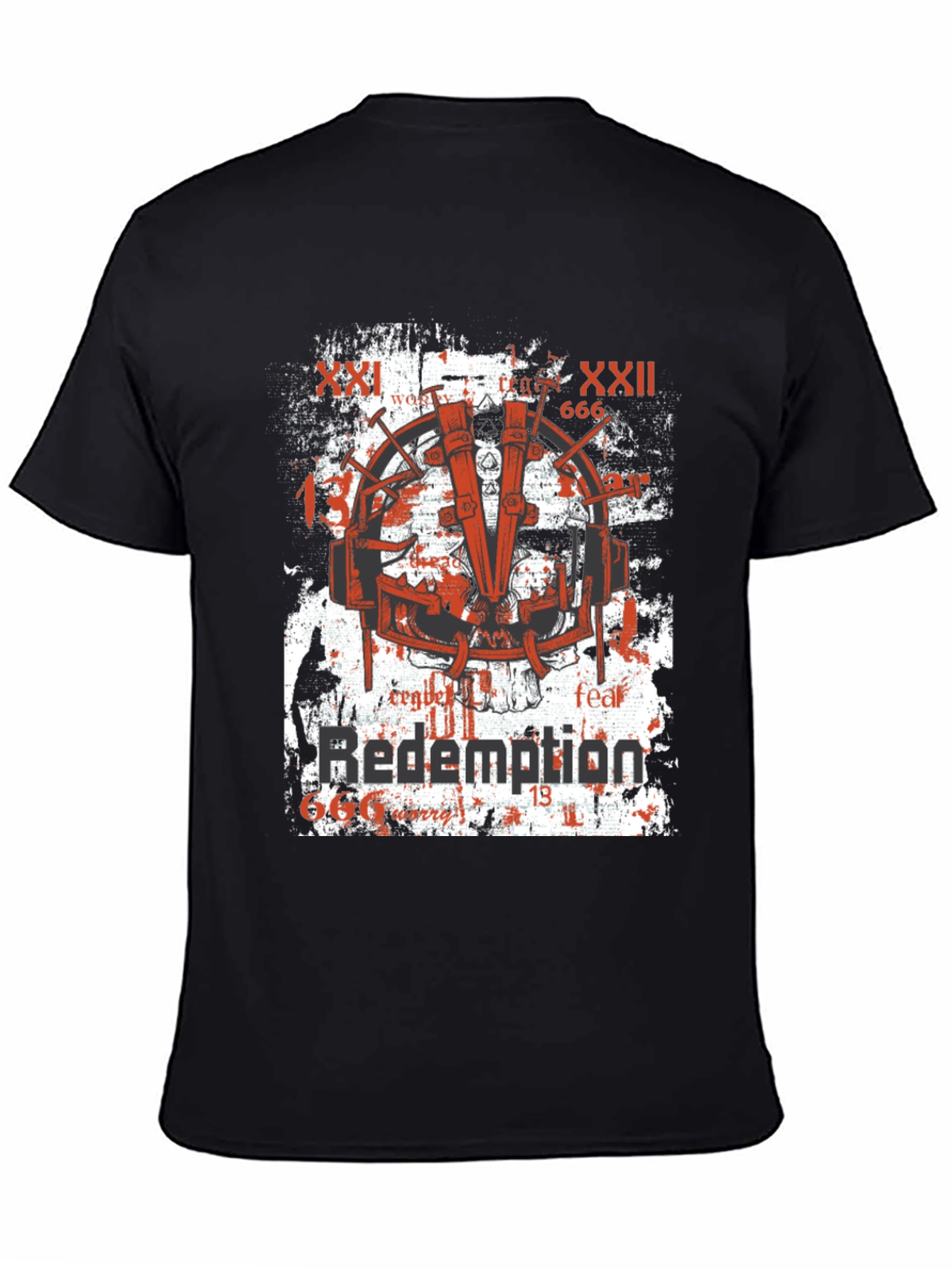 Redemption Graphic Print T-Shirt Grunge Style