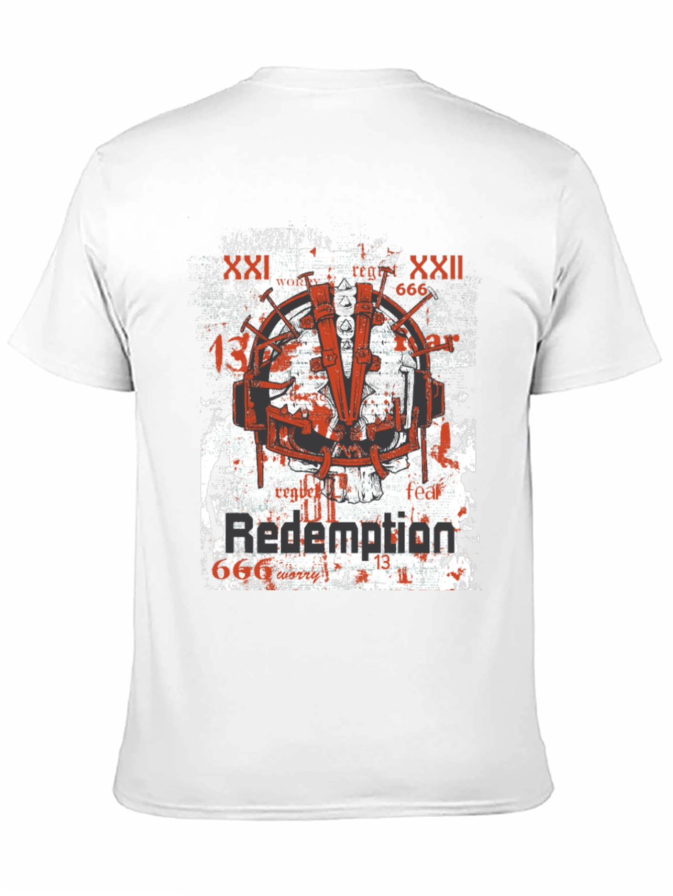 Redemption Graphic Print T-Shirt Grunge Style