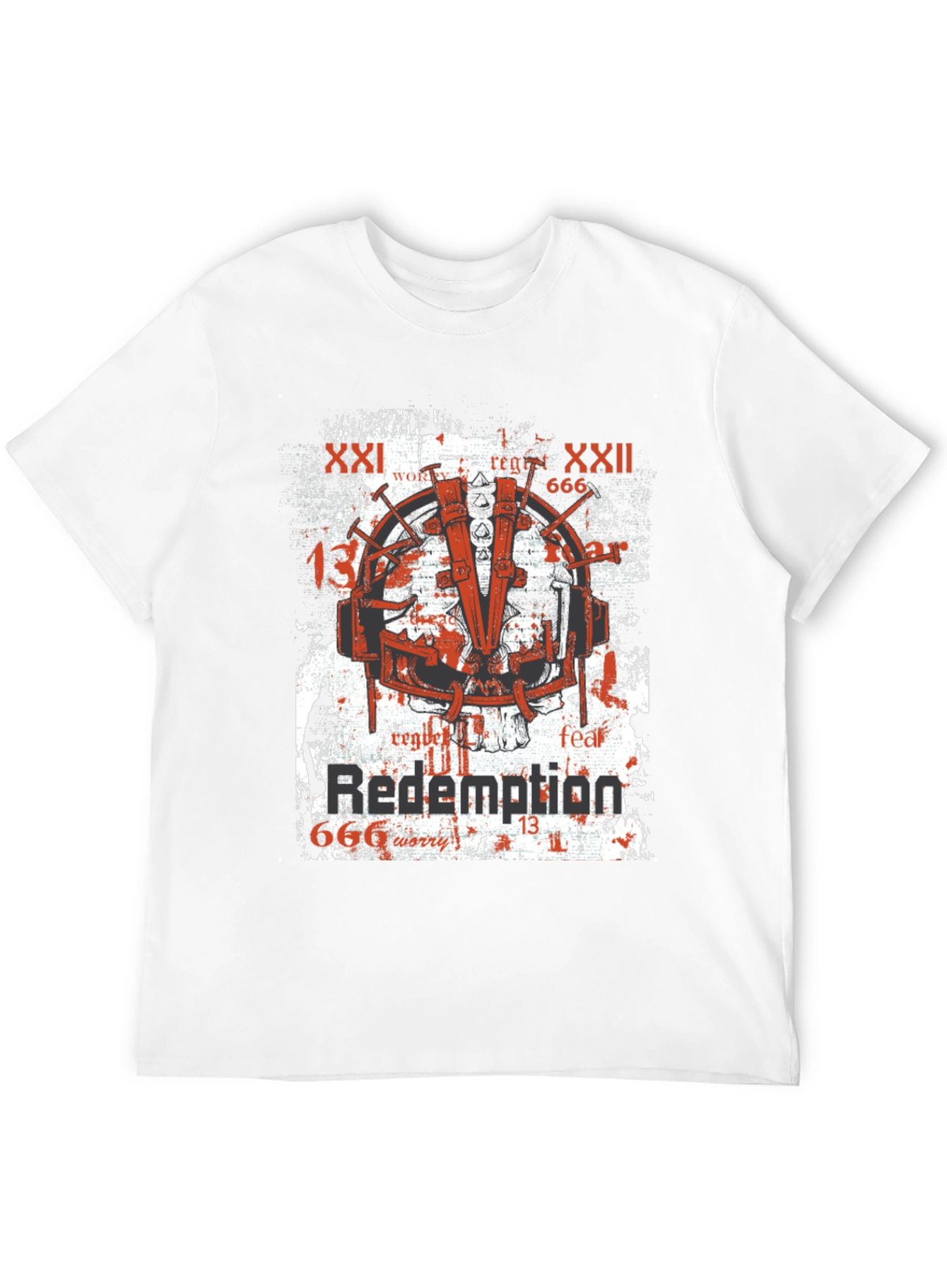 Redemption Graphic Print T-Shirt Grunge Style