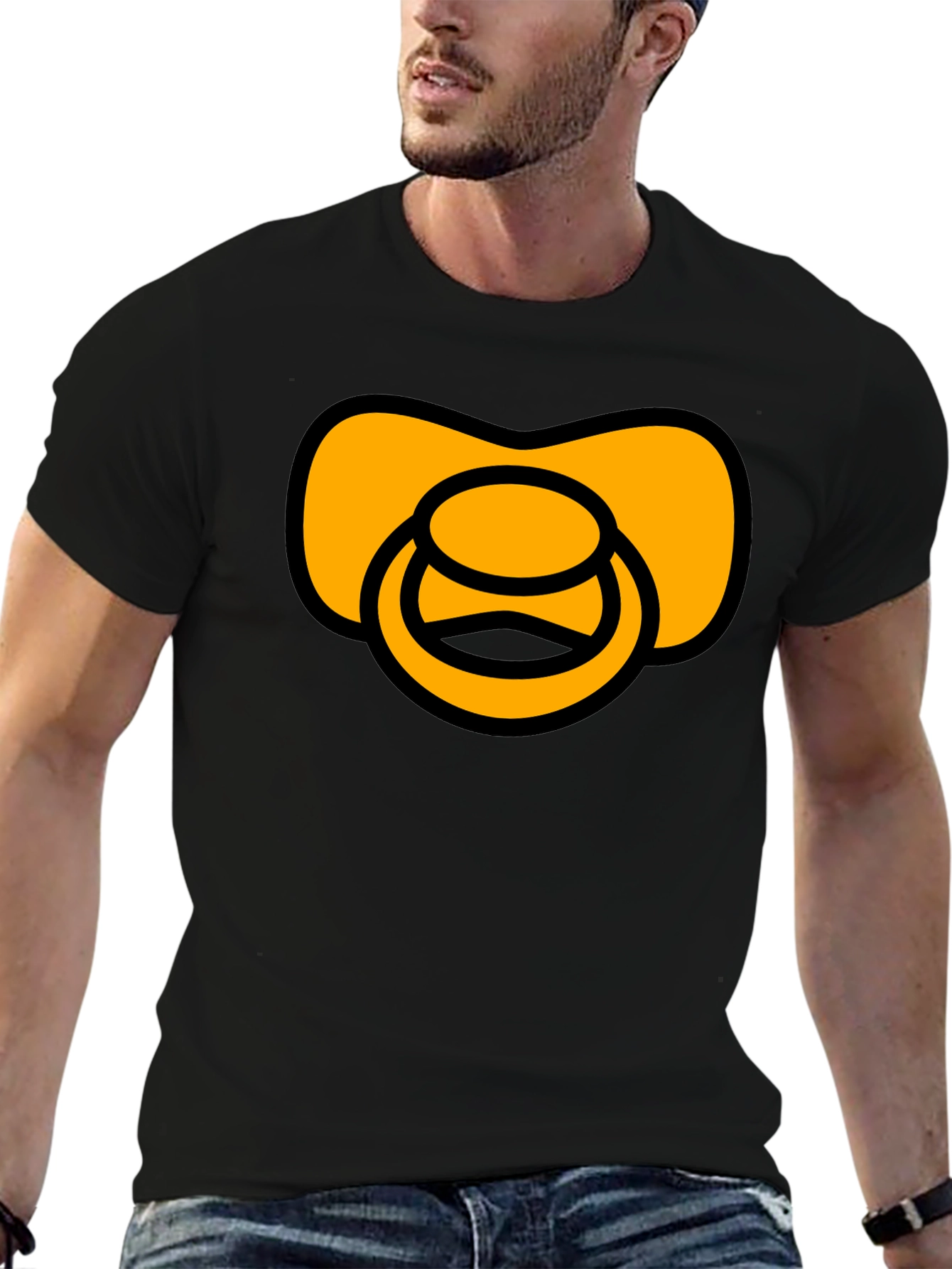 Pacifier Graphic T-Shirt - Black Casual Tee