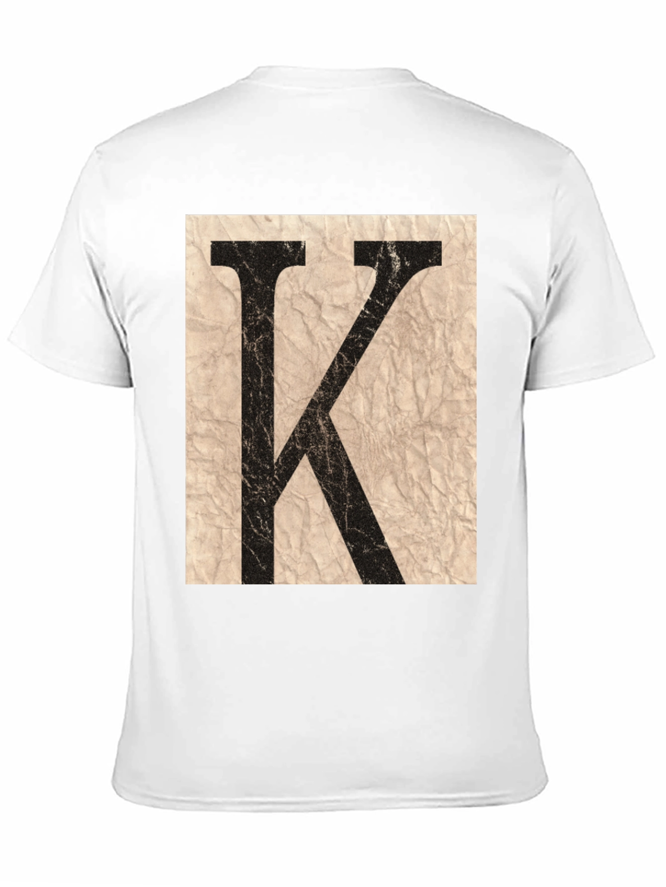 Letter K Graphic Print Black T-Shirt