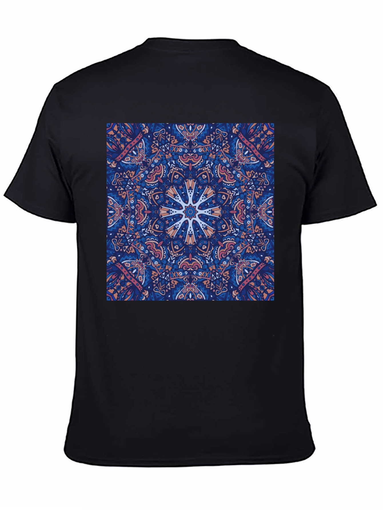 Boho Mandala Graphic Black T-Shirt