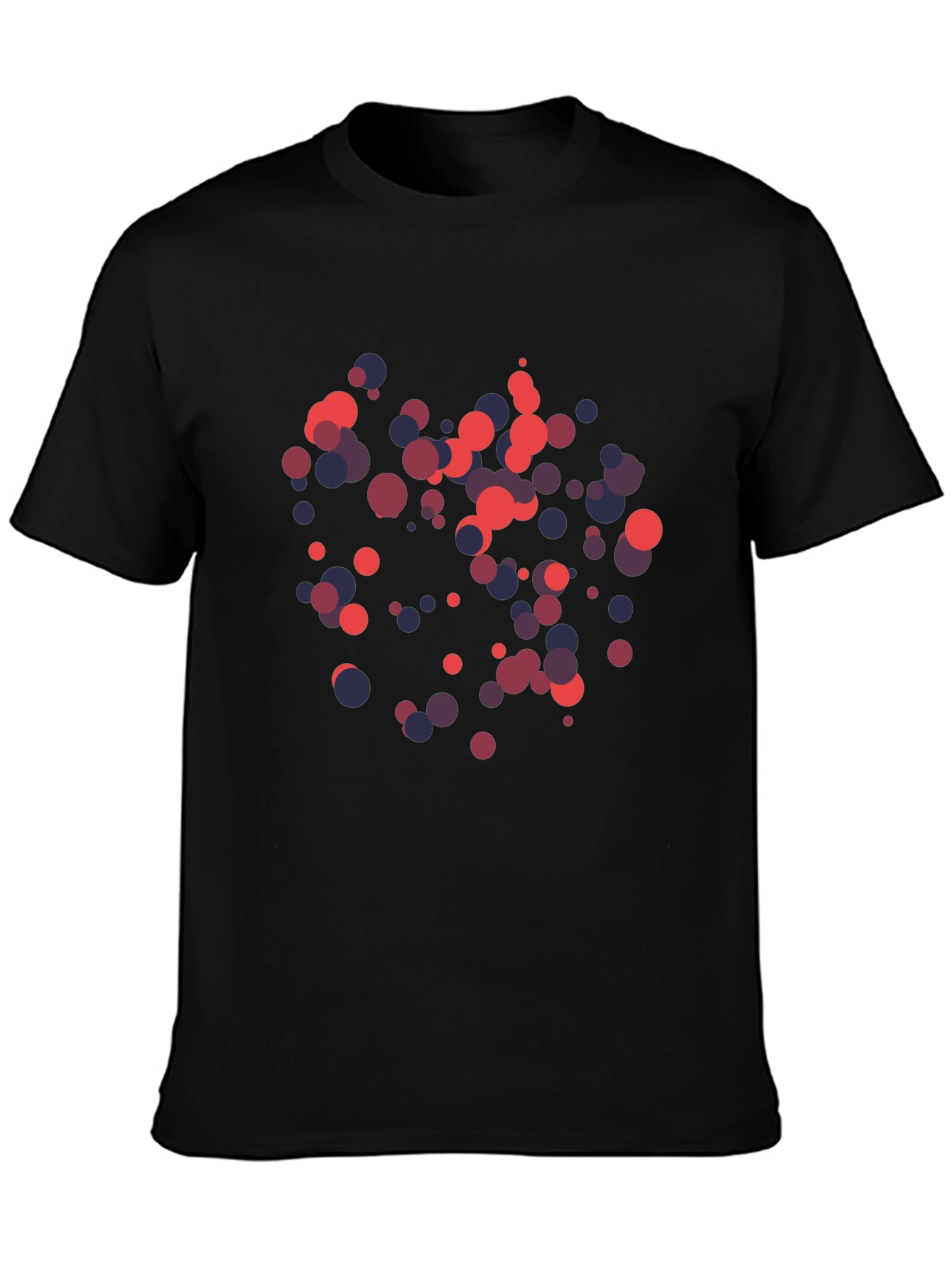 Abstract Dots Black Graphic Tee