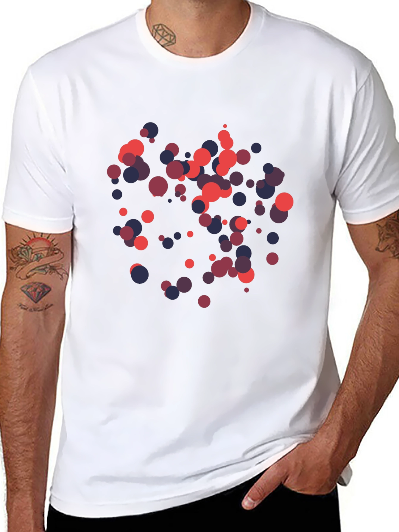 Abstract Dots Black Graphic Tee