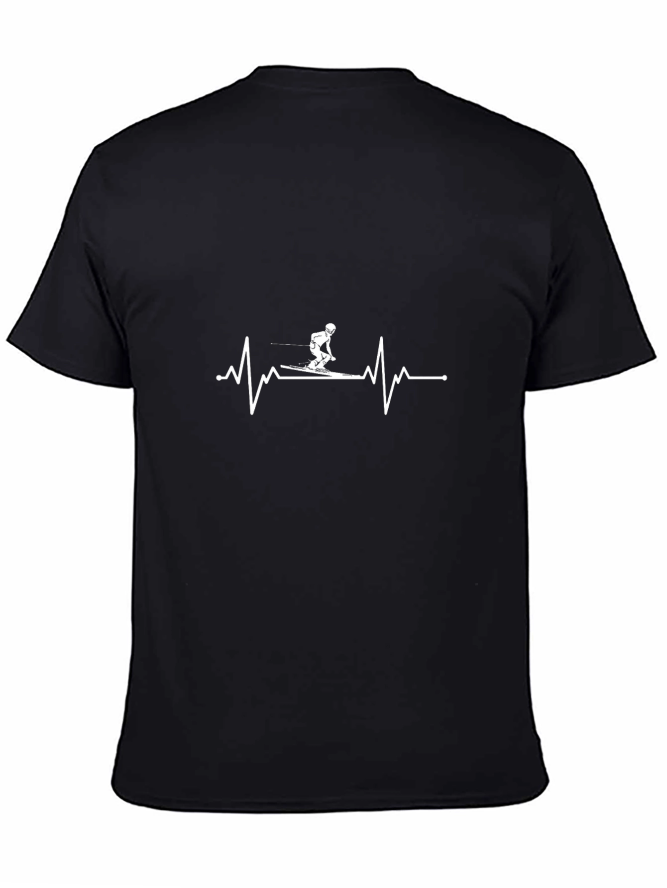 Ski Heartbeat Graphic Tee - Black T-Shirt