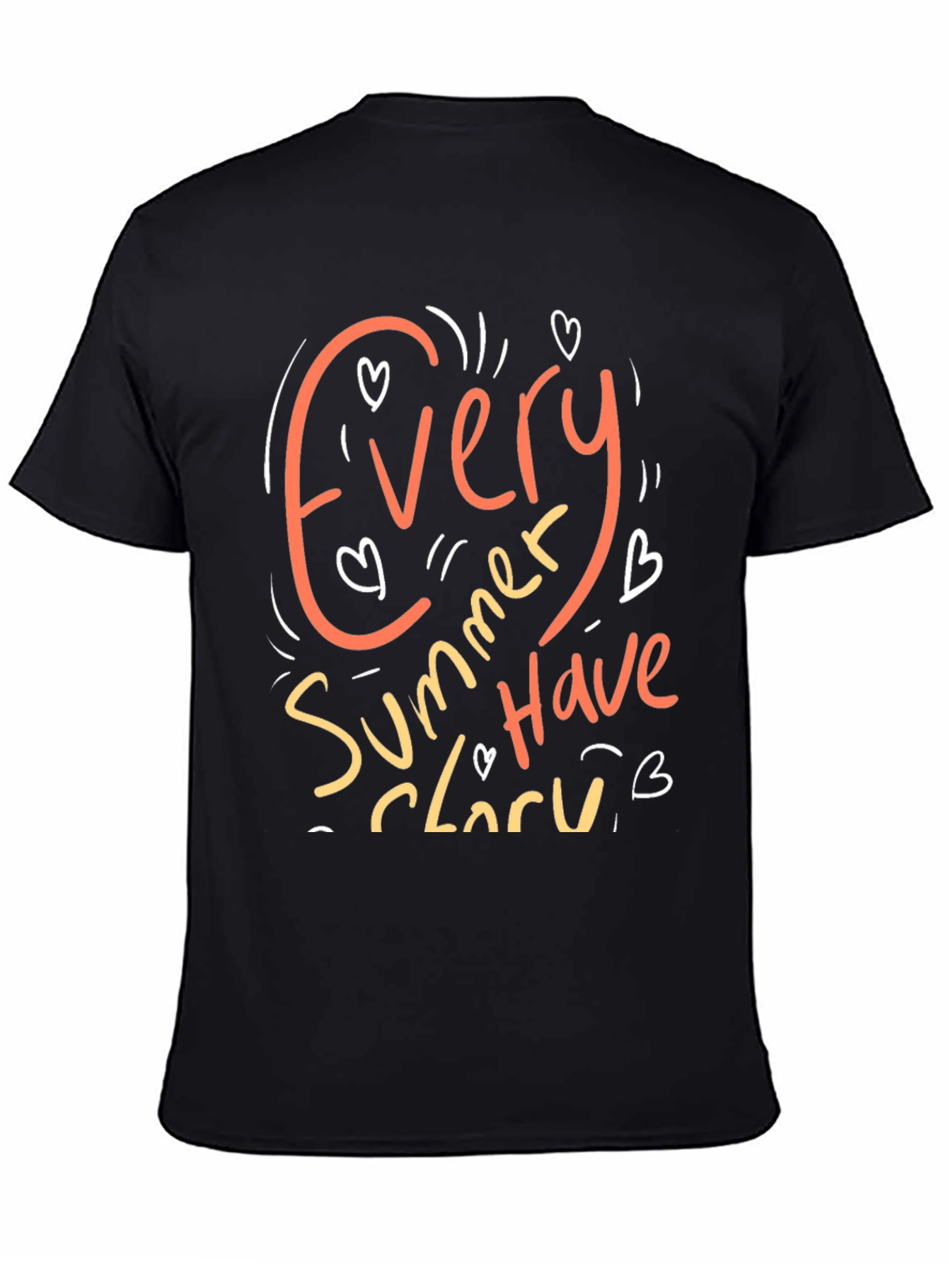 Summer Fun Black Graphic Tee