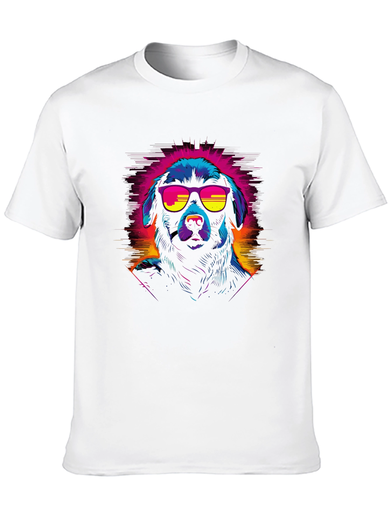 Retro Cool Dog Graphic Tee - Black