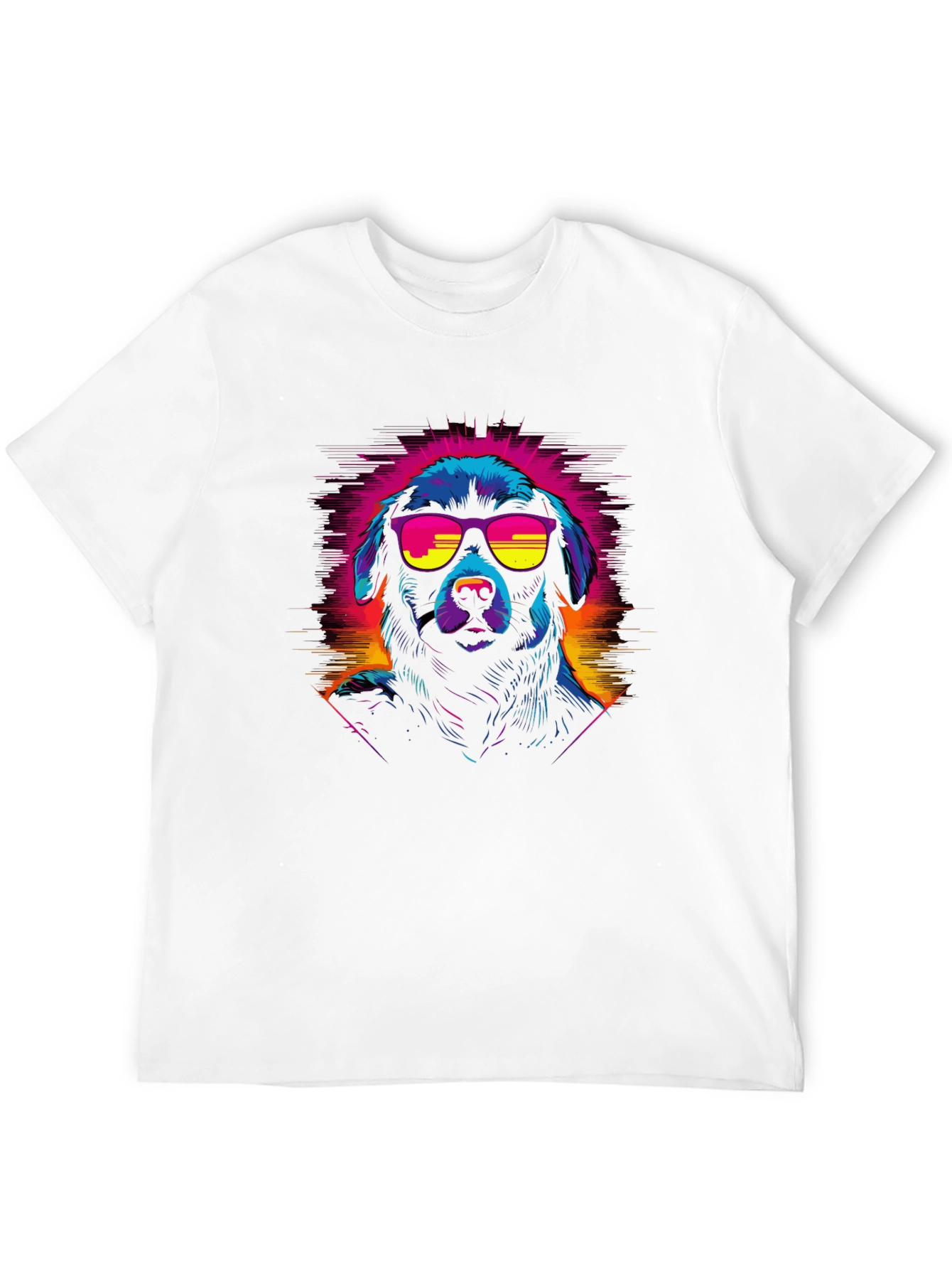 Retro Cool Dog Graphic Tee - Black