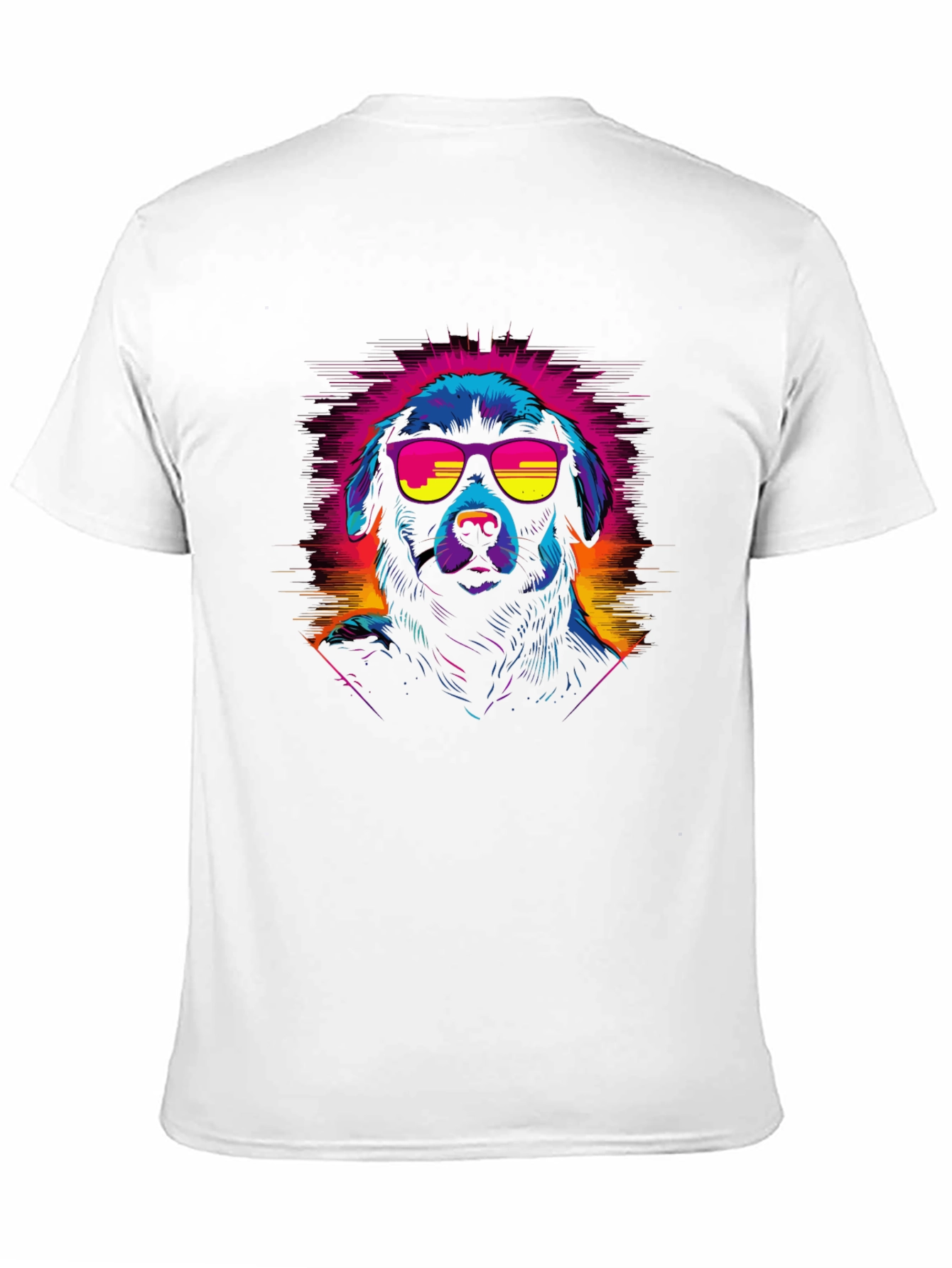 Retro Cool Dog Graphic Tee - Black