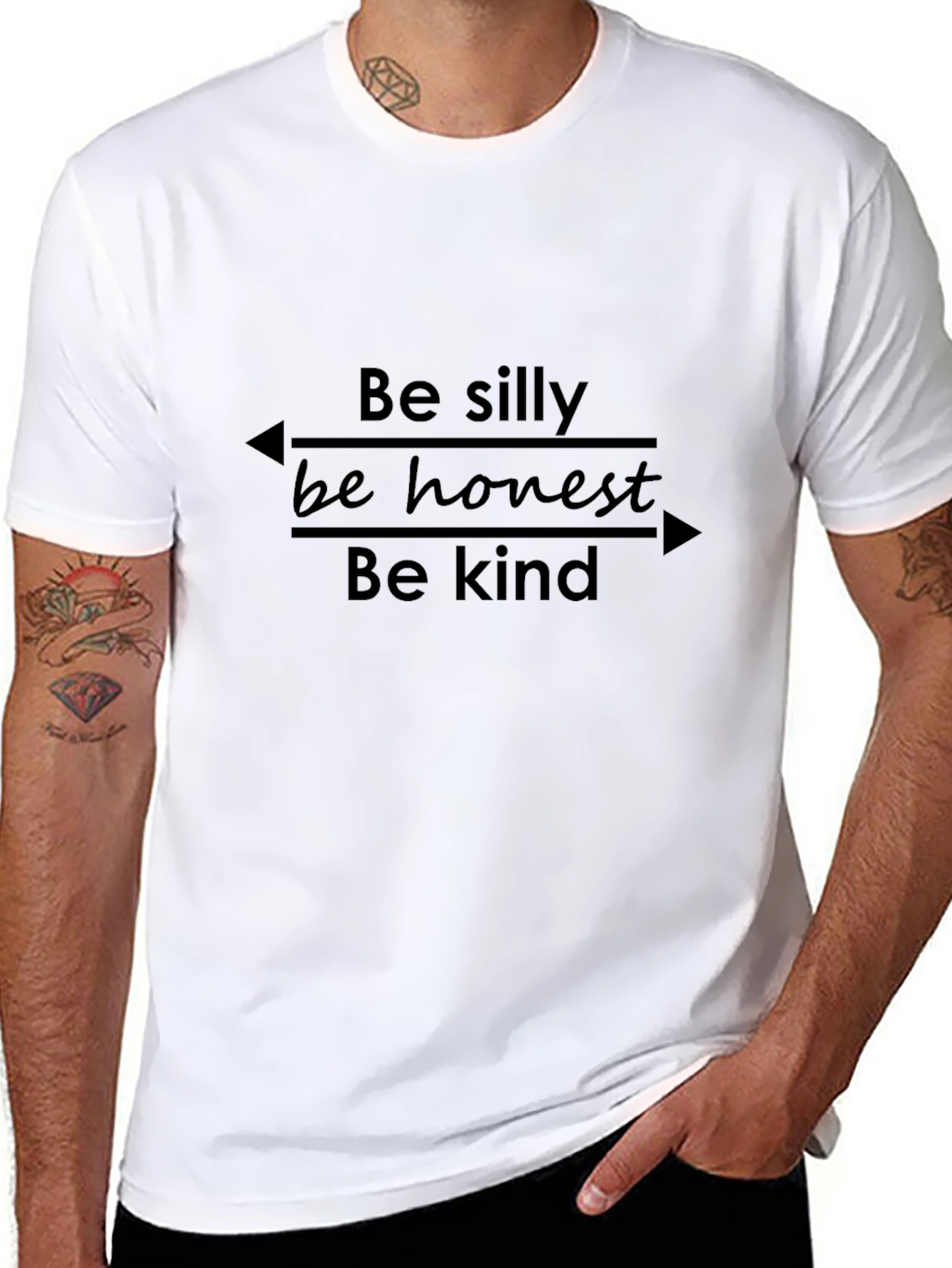 Be Silly Be Honest Be Kind Black T-Shirt