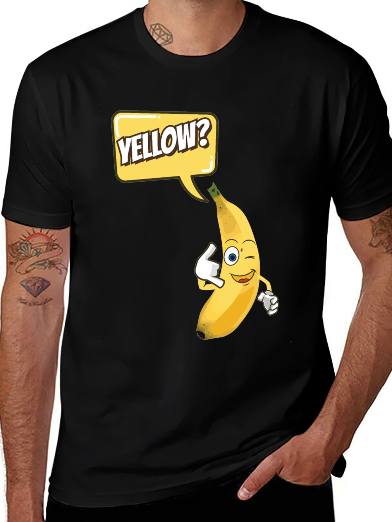 Funny Yellow Banana T-Shirt - Cartoon Design