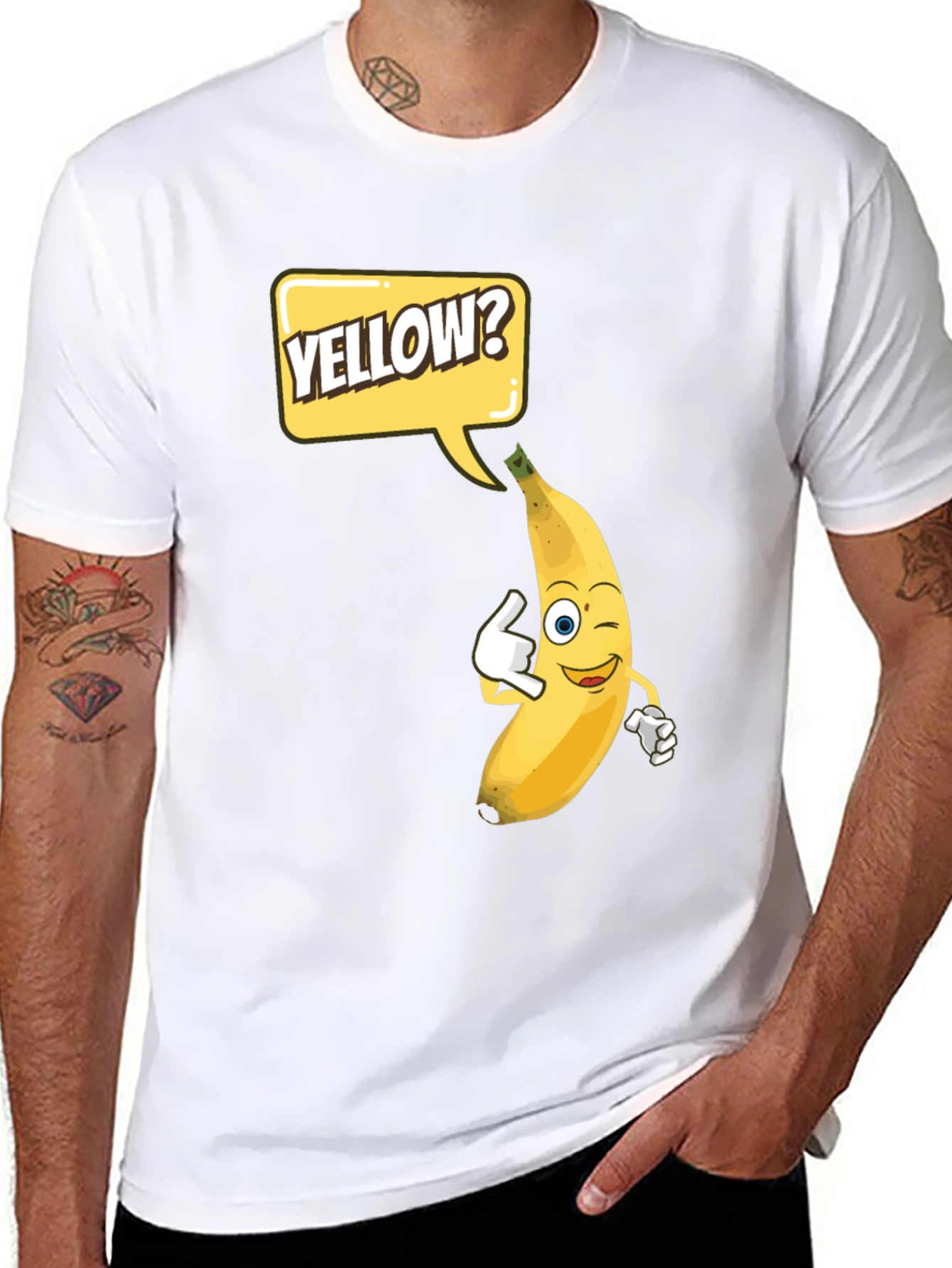 Funny Yellow Banana T-Shirt - Cartoon Design
