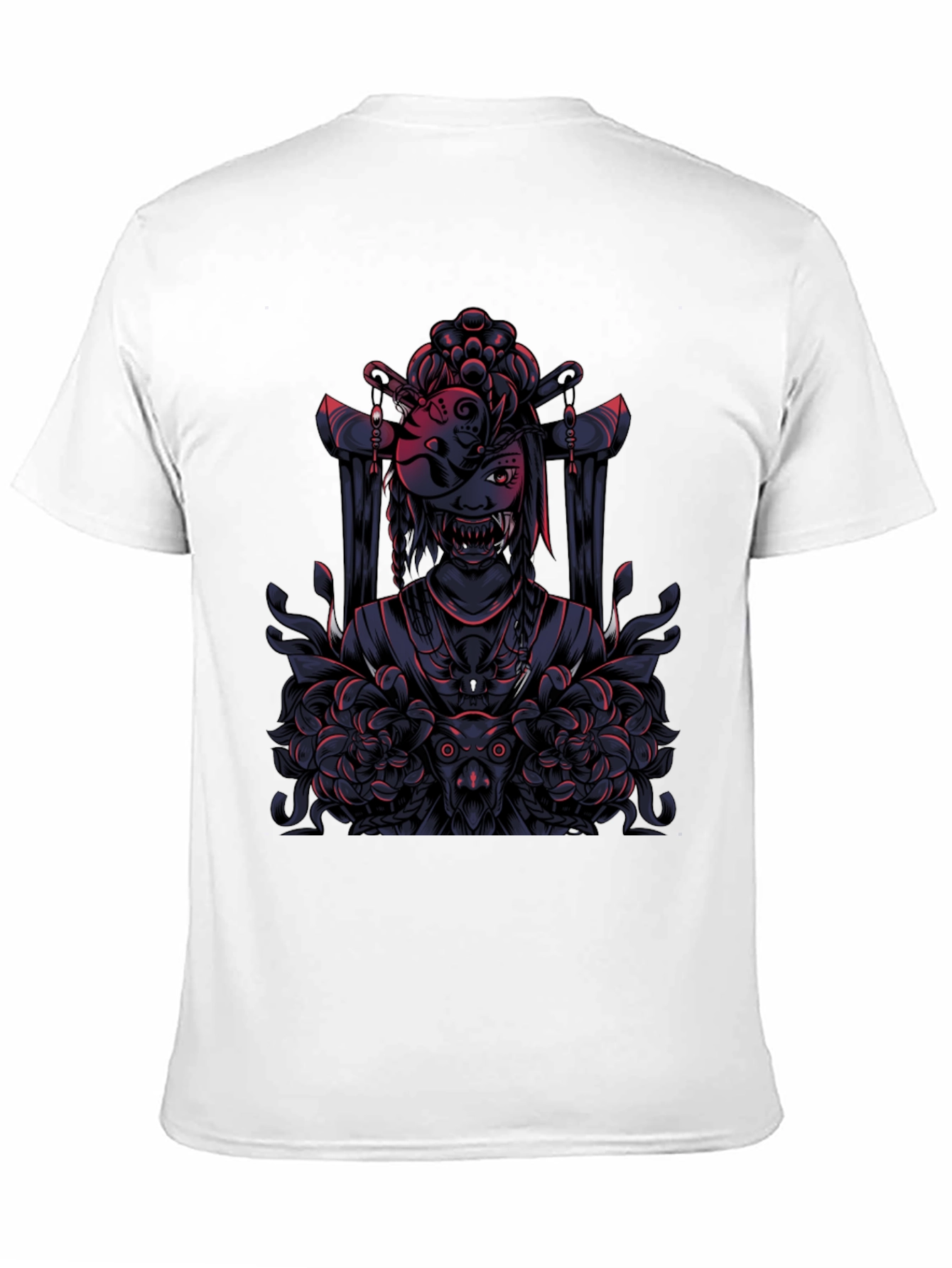 Mystic Geisha Graphic Tee - Dark Anime Style