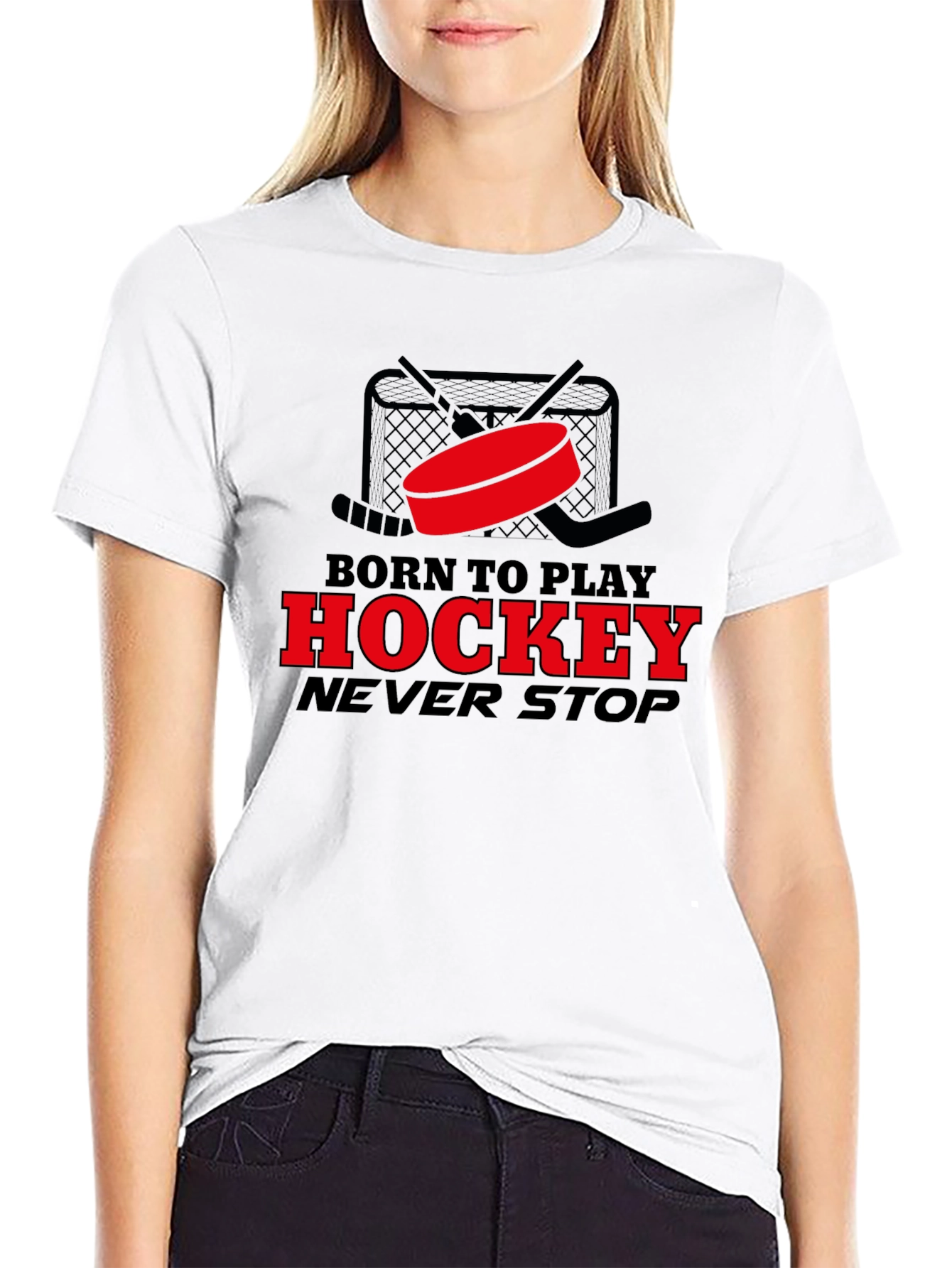 Born to Play Hockey T-Shirt - Never Stop