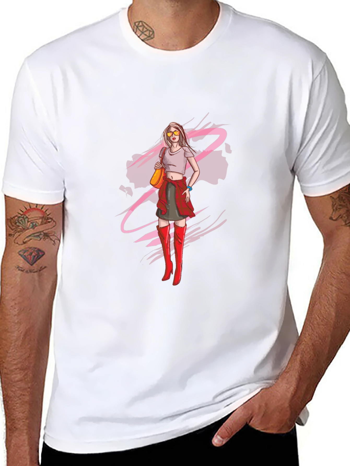 Trendy Woman Graphic Tee - Cool Casual Style