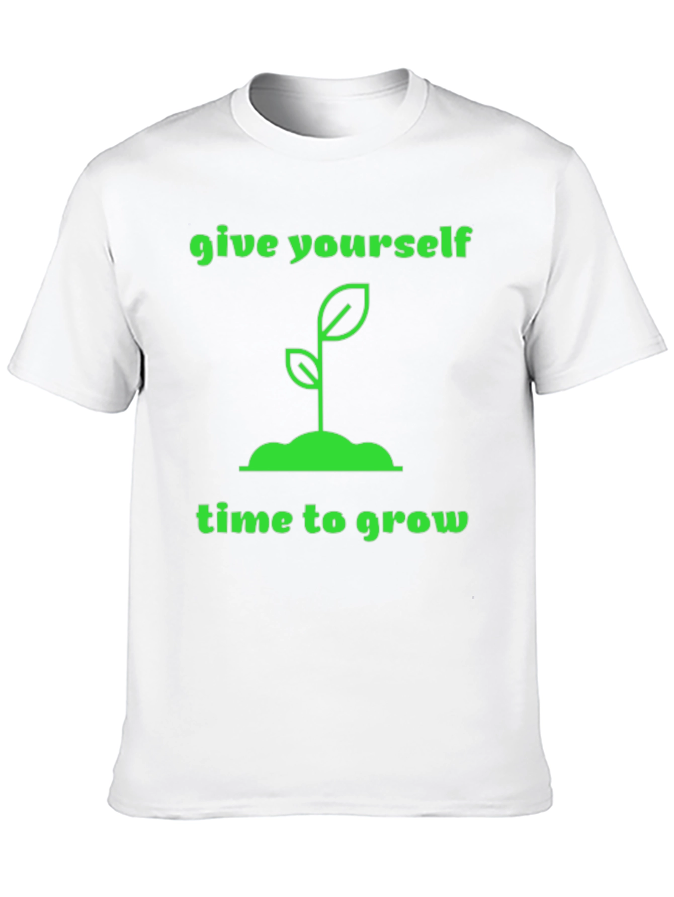 Give Yourself Time To Grow Black T-Shirt