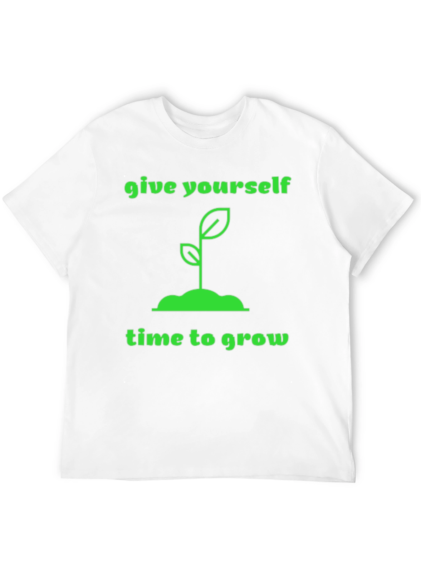 Give Yourself Time To Grow Black T-Shirt