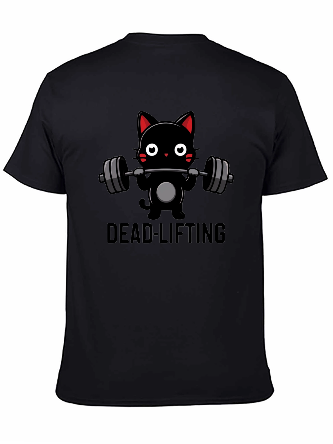 Dead-lifting Cat Graphic Tee