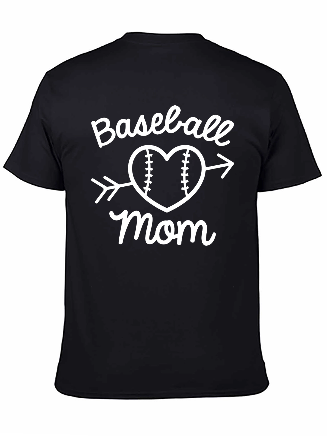 Baseball Mom Arrow Heart Graphic T-Shirt