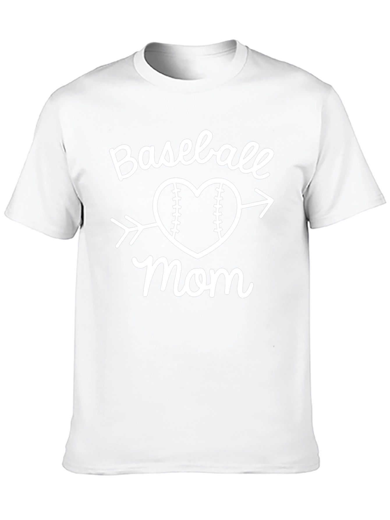 Baseball Mom Arrow Heart Graphic T-Shirt