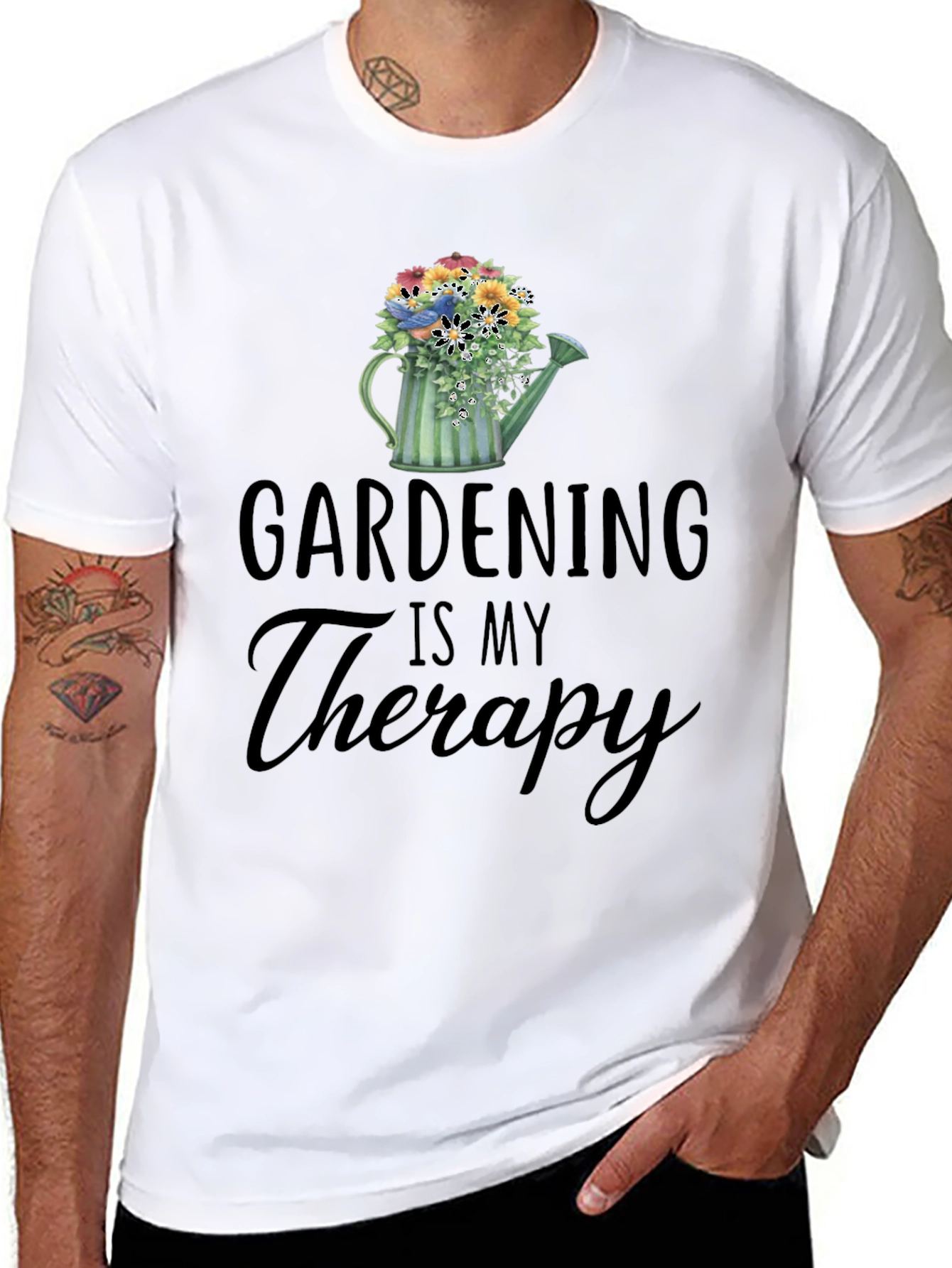 Gardening Is My Therapy Graphic T-Shirt