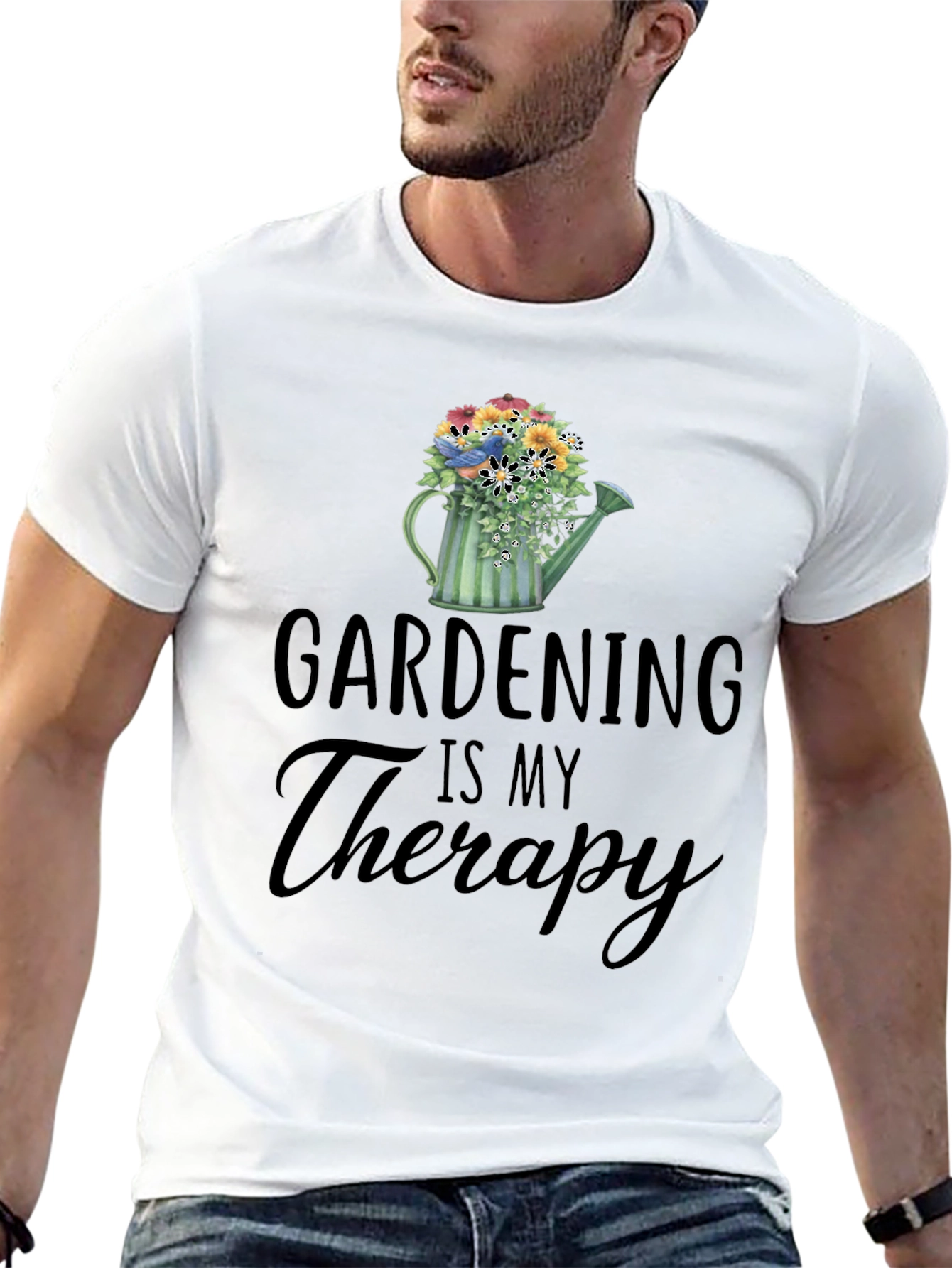 Gardening Is My Therapy Graphic T-Shirt