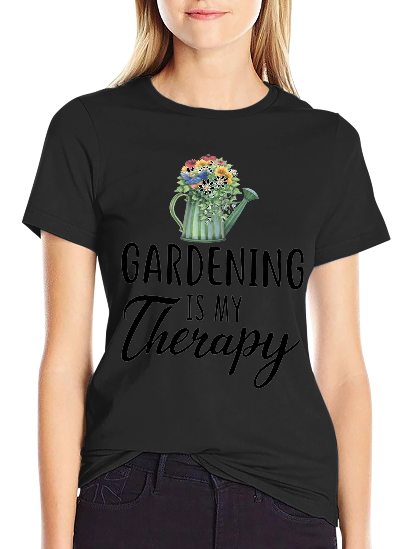 Gardening Is My Therapy Graphic T-Shirt
