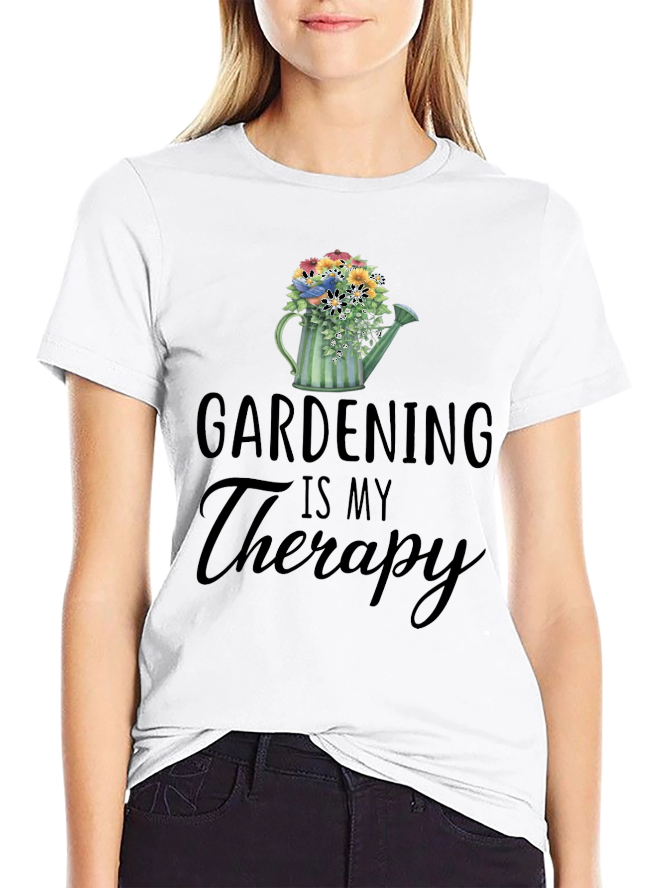 Gardening Is My Therapy Graphic T-Shirt