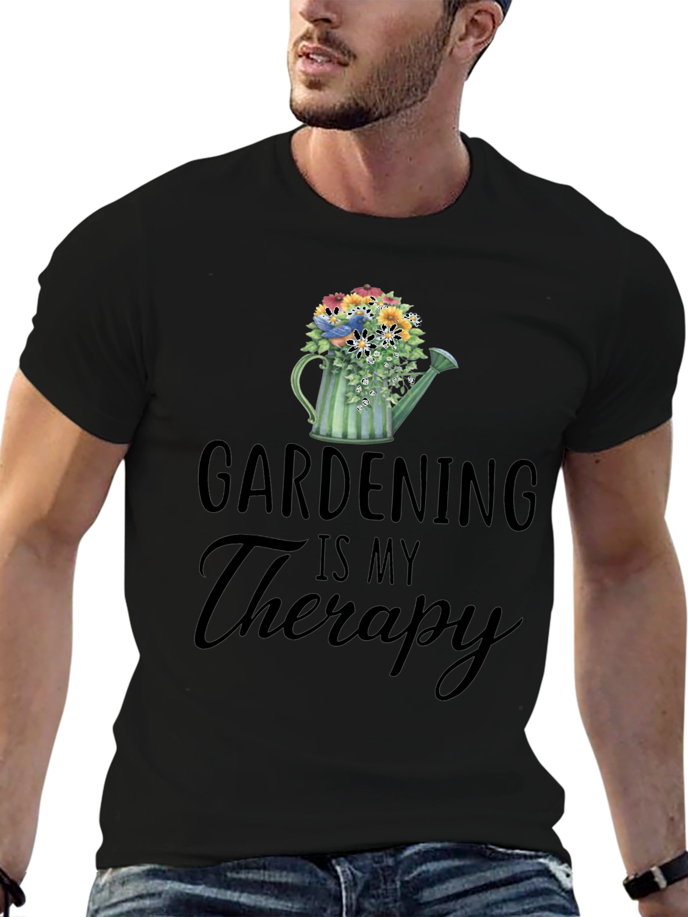 Gardening Is My Therapy Graphic T-Shirt