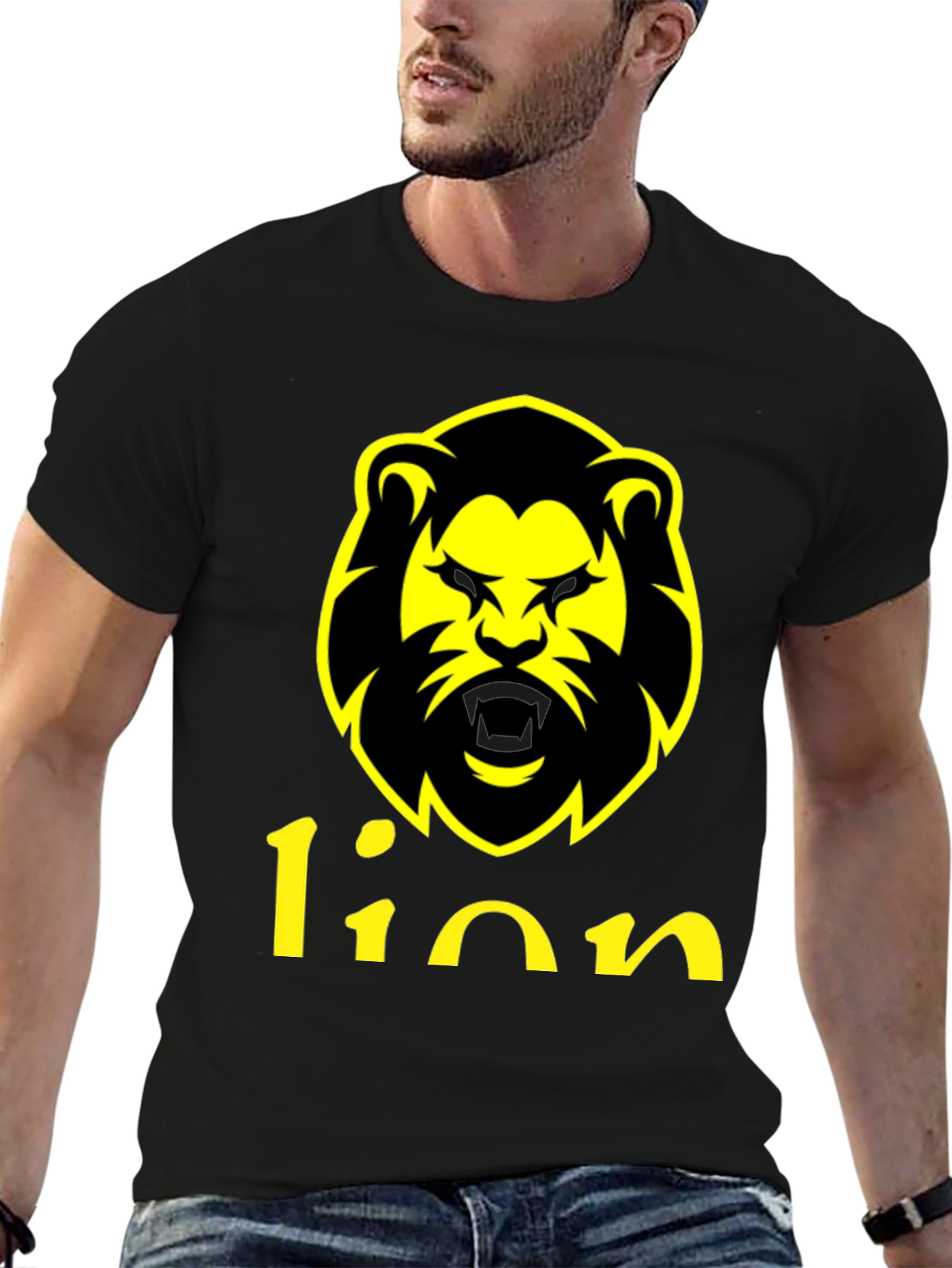 Lion Graphic Tee - Black T-Shirt