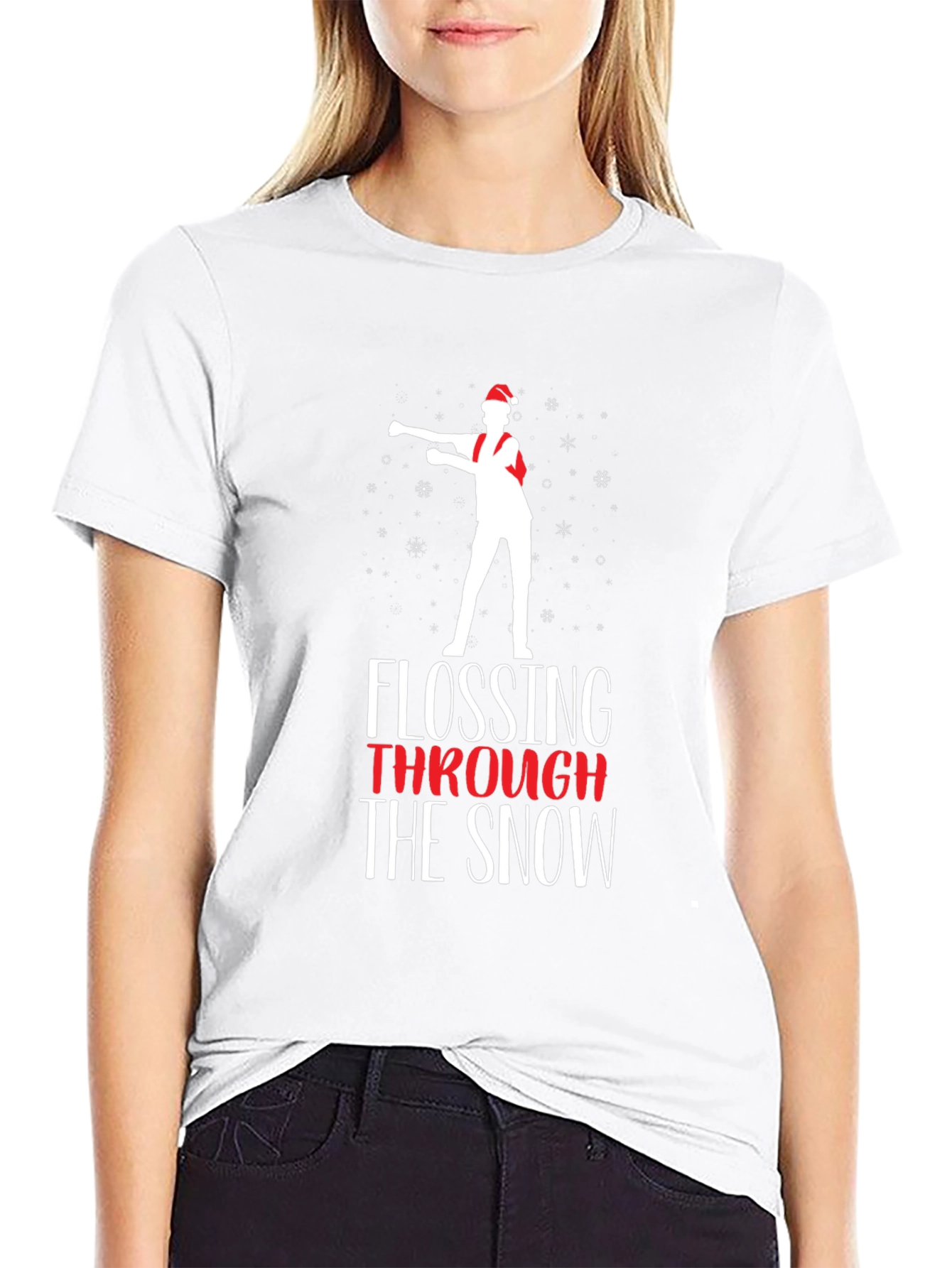 Flossing Through the Snow Christmas T-Shirt
