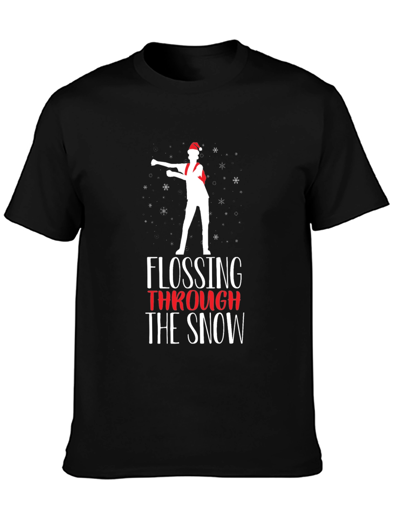 Flossing Through the Snow Christmas T-Shirt