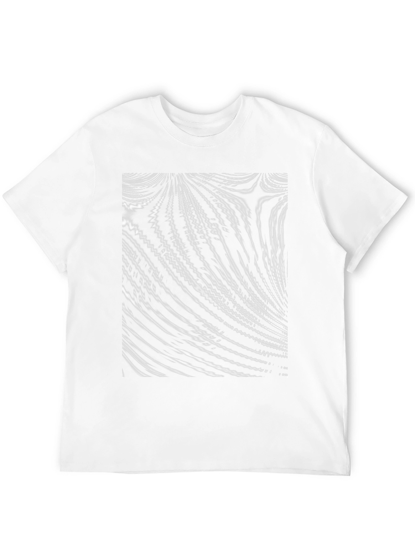Abstract Wave Pattern Black T-Shirt
